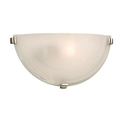 Marbled Glass Wall Sconce with 3 Pewter Clips