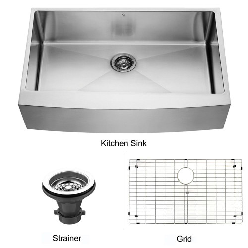 Stainless Steel Farmhouse Kitchen Sink Grid and Strainer 36 Inch 16 gauge