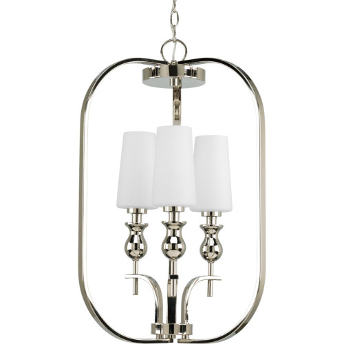 LadyLuck Collection Polished Nickel 3-light Foyer Pendant