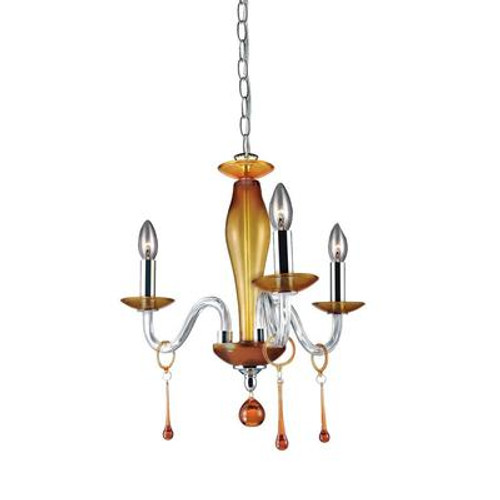 Rottura Collection 3 Light Amber Chandelier