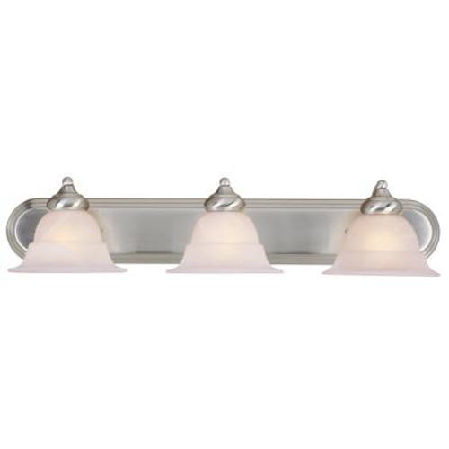 3 Light Bath Bar in Brushed Nickel Finish