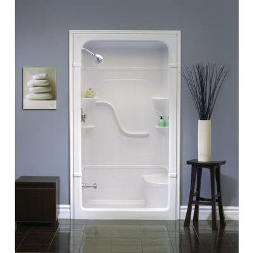 Madison 48 Inch 1-piece Acrylic Shower Stall with seat-Left Hand