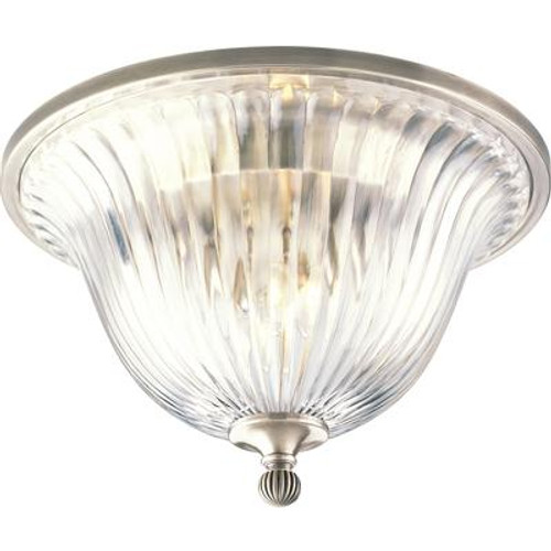 Roxbury Collection Classic Silver 2-light Flushmount