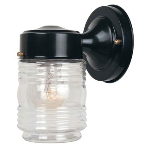 1-Light Outdoor Wall Lantern - Black