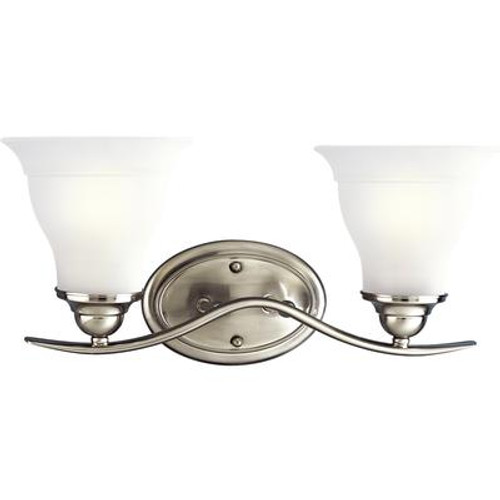 Trinity Collection Brushed Nickel 2-light Wall Bracket
