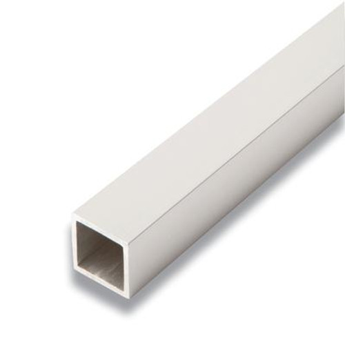 Metal Square Tube Satin Clear 1 In. x 1 In. x 8 Ft.
