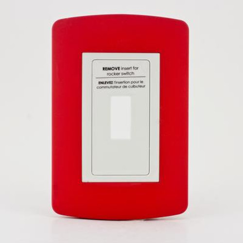 Retro-Fit Electrical Switch Plate Kit - Red Rubber 1-Gang