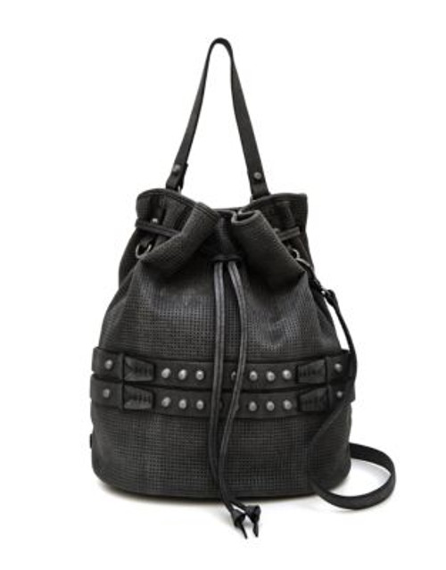 She + Lo Aim High Drawstring Bucket Bag - BLACK