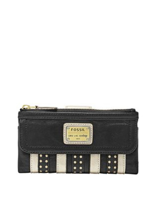 Fossil Emory Clutch - BLACK/GOLD