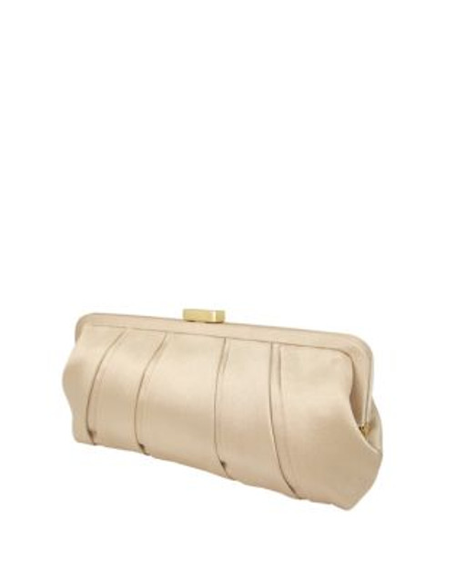 Nina Logan Satin Pleat Clutch - CHAMPAGNE