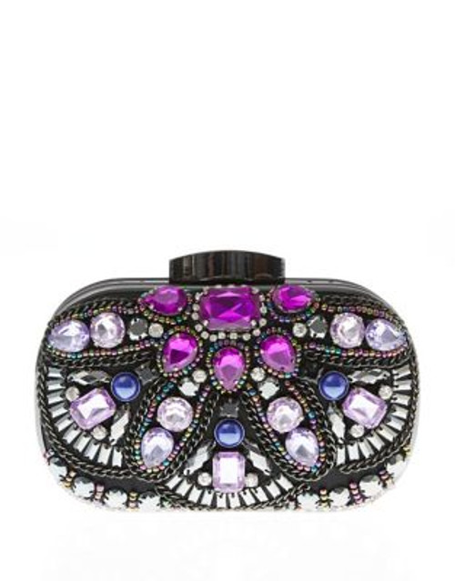 Jessica Mcclintock Juliette Clutch - PURPLE MULTI