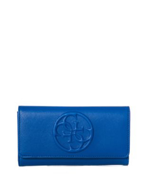 Guess Korry Matte Monogram Clutch - INDIGO