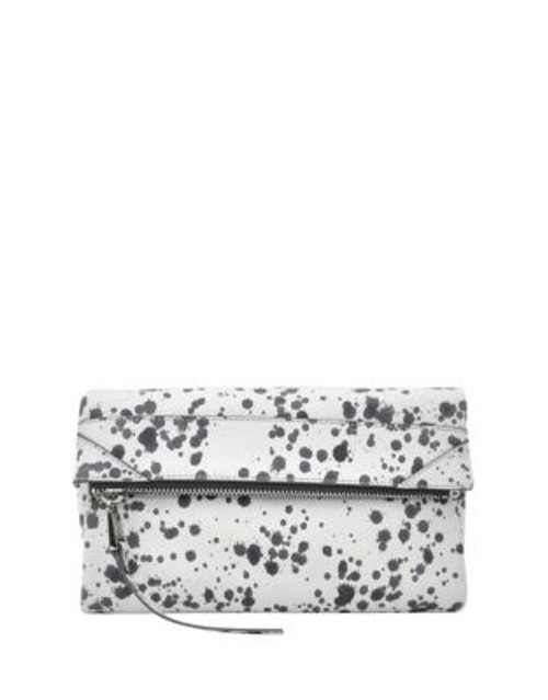 She + Lo Rise Above Speckled Leather Clutch - SPLATTER