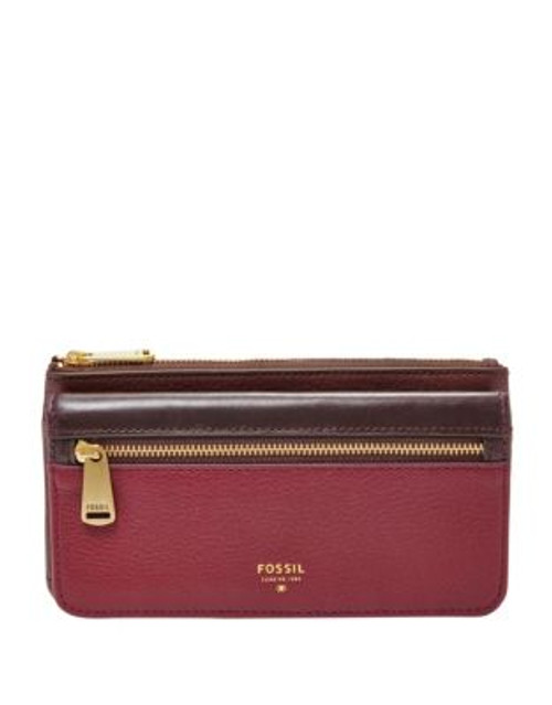 Fossil Preston Flap Clutch - MAROON