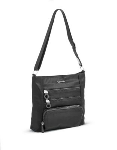 Calvin Klein Nylon Messenger Bag - BLACK