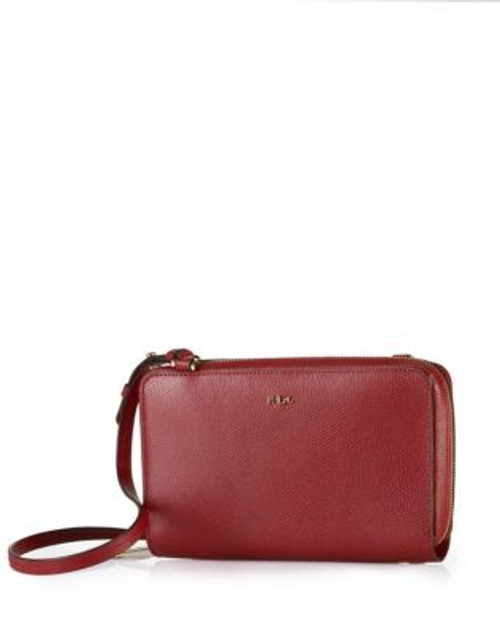 Lauren Ralph Lauren Whitby Leather Pocket Shopper - RED