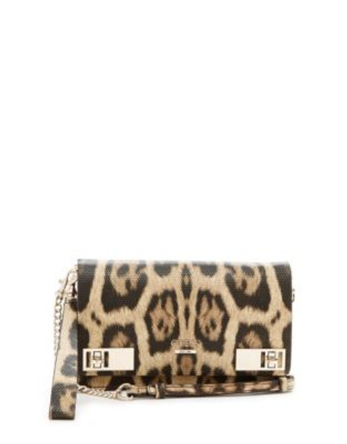 Guess Milo Petite Crossbody Clutch - LEOPARD