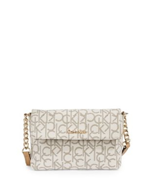 Calvin Klein Monogrammed Crossbody Bag - WHITE