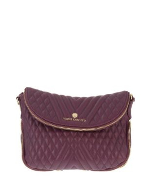Vince Camuto Rizo Quilted Leather Crossbody - GRAPE