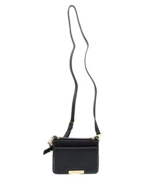 Vince Camuto Mila Double Pouch Leather Crossbody - RAVEN