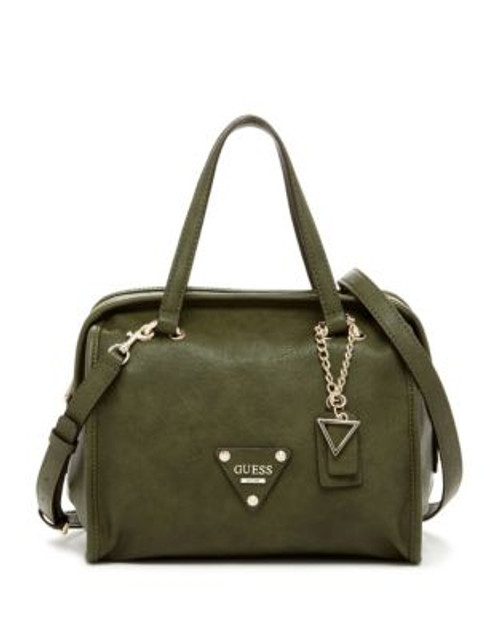 Guess Bradshaw Top Zip Satchel - MILITARY