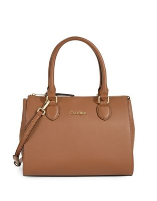 Calvin Klein Key Item Leather Satchel - LUGGAGE