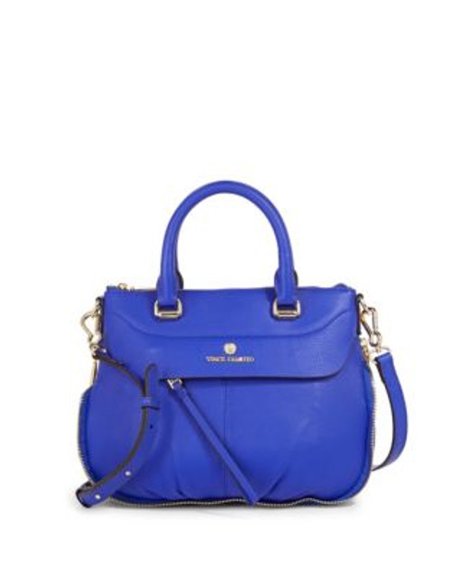 Vince Camuto Dean Pebbled Leather Small Satchel - BLUE