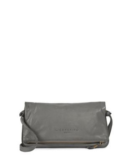 Liebeskind Aloe Leather Fold-Over Bag - GREY