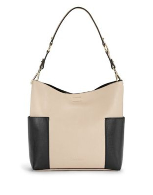 Calvin Klein Colourblocked Reversible Hobo - BEIGE/BLACK