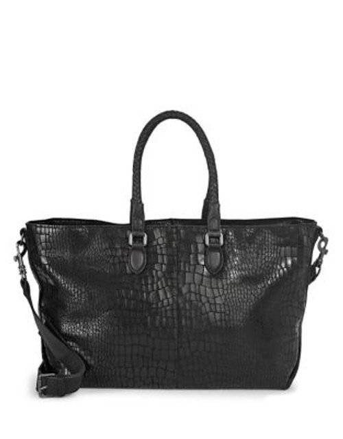 Liebeskind Chelsea Croc Finish Shopper - BLACK