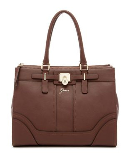 Guess Greyson Status Carryall Bag - BROWN