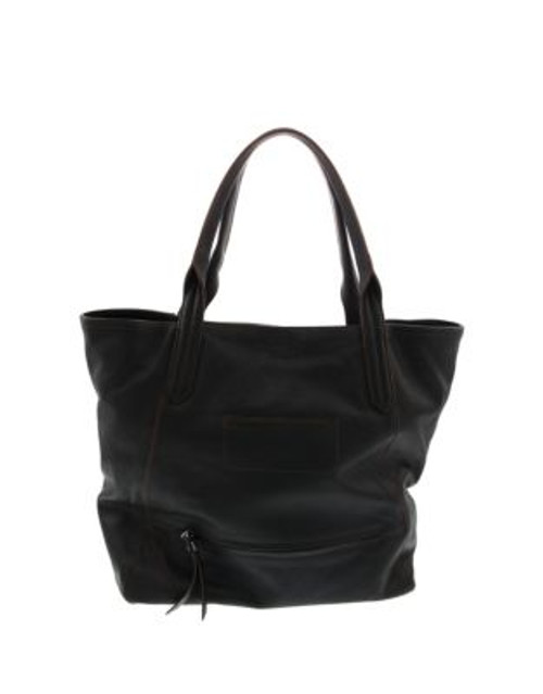 Franco Sarto Amsterdam Leather Tote - BLACK