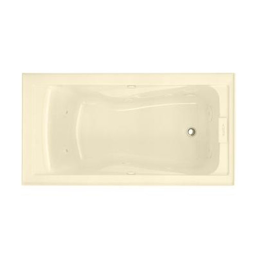 EverClean 5 feet Whirlpool Tub with Right-Hand Drain in Bone with Integral Apron