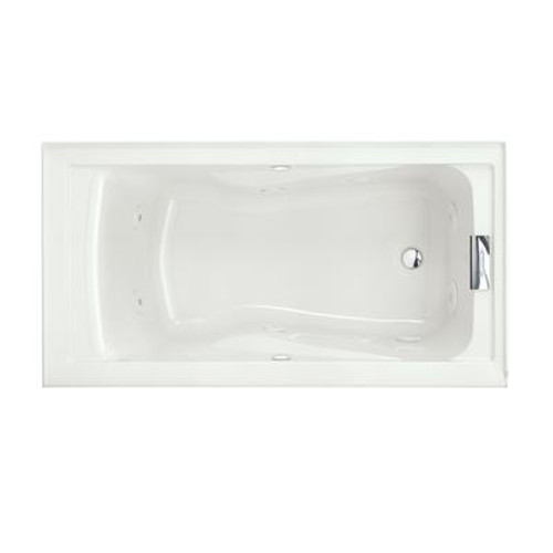 Evolution 5 feet Whirlpool Tub with EverClean with Reversible Drain in White