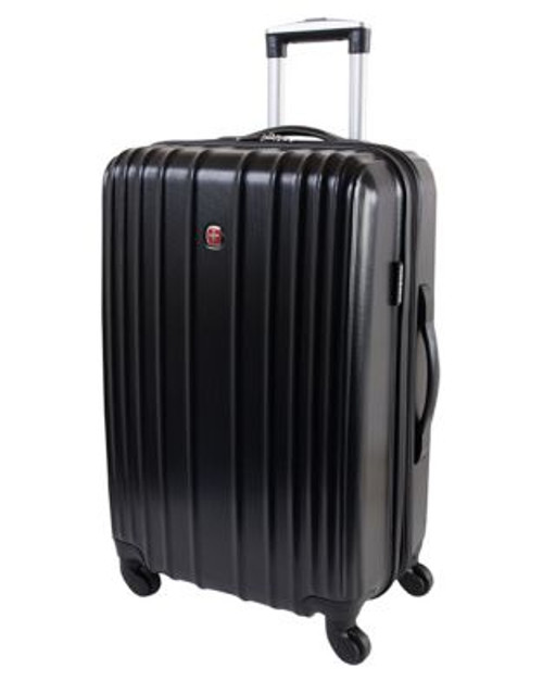 Swiss Gear Scion 24 Inch Expandable Hard Side Suitcase - BLACK - 24