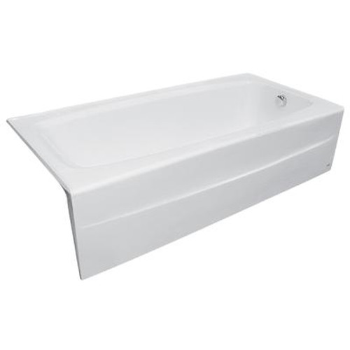 Spectra 5-1/2 feet Cast-Iron Bathtub with Right-Hand Drain in White