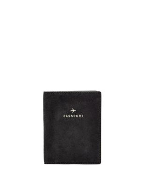 Fossil Leather Passport Case - BLACK