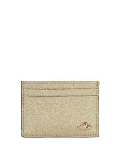 Diane Von Furstenberg Glitter Card Case - GOLD