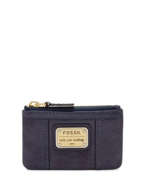Fossil Emory Leather Zip Coin Pouch - MIDNIGHT NAVY