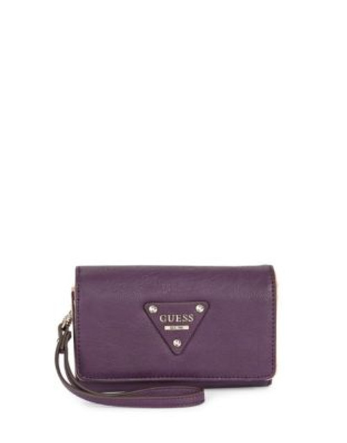 Guess Bradshaw Phone Organizer Wristlet - AUBERGINE