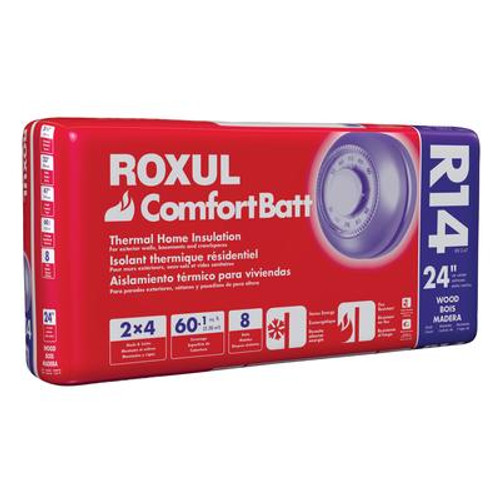 Roxul Comfortbatt R14 For 2x4 Studs 24 In. On Centre