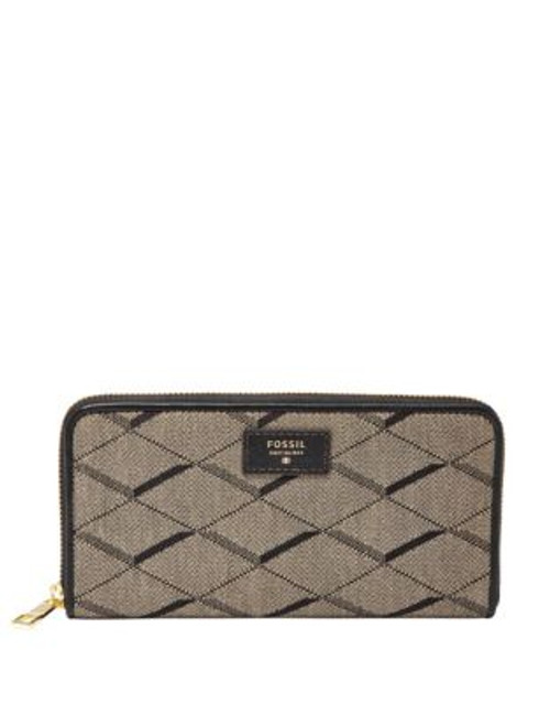 Fossil Sydney Zip Wallet - GREY/BLACK