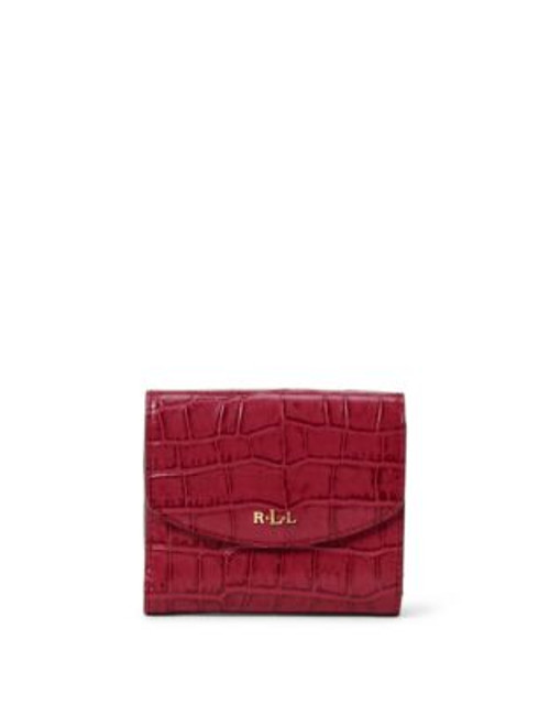 Lauren Ralph Lauren Darwin French Leather Wallet - ROSEWOOD