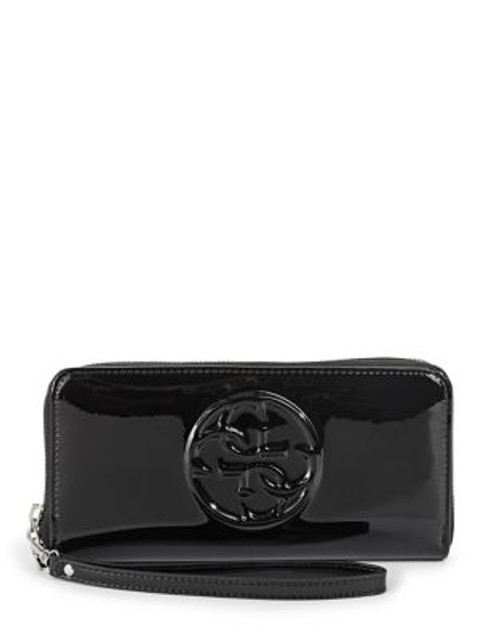 Guess Korry Zip Around Wristlet Wallet - BLACK