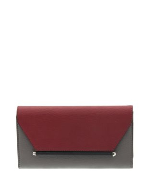 Vince Camuto Addy Leather Wallet - SMOKE/CABERNET