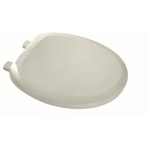 EverClean Round Closed Front Toilet Seat in Linen