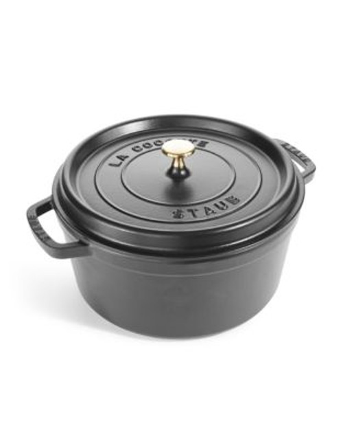 Staub 5.85L Round Cocotte - BLACK - 5.85 L