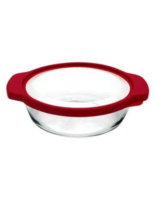 Anchor Hocking 2 quart casserole with TrueFit lid and glass lid - CLEAR