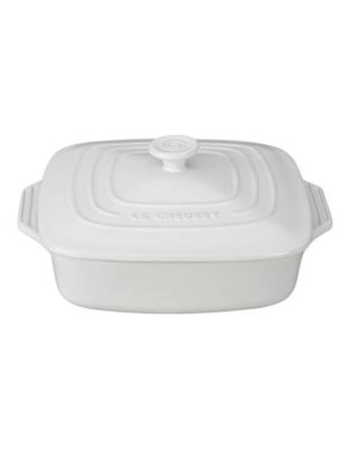 Le Creuset Square Casserole with Lid - WHITE - 2.6 L