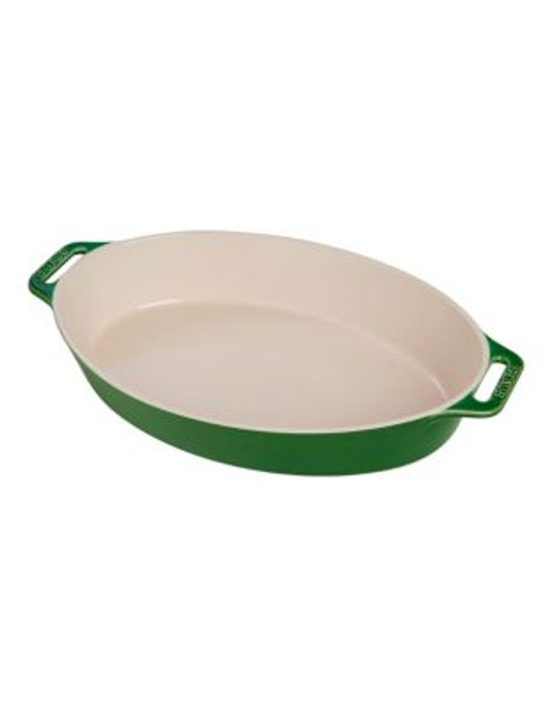 Staub 2.5 Quart Ceramic Oval Dish - GREEN